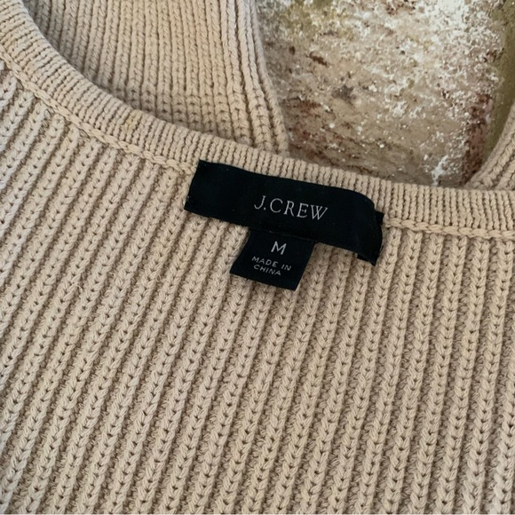 J. Crew | Women's Tan V-Neck Sweater - Picture 2 of 15